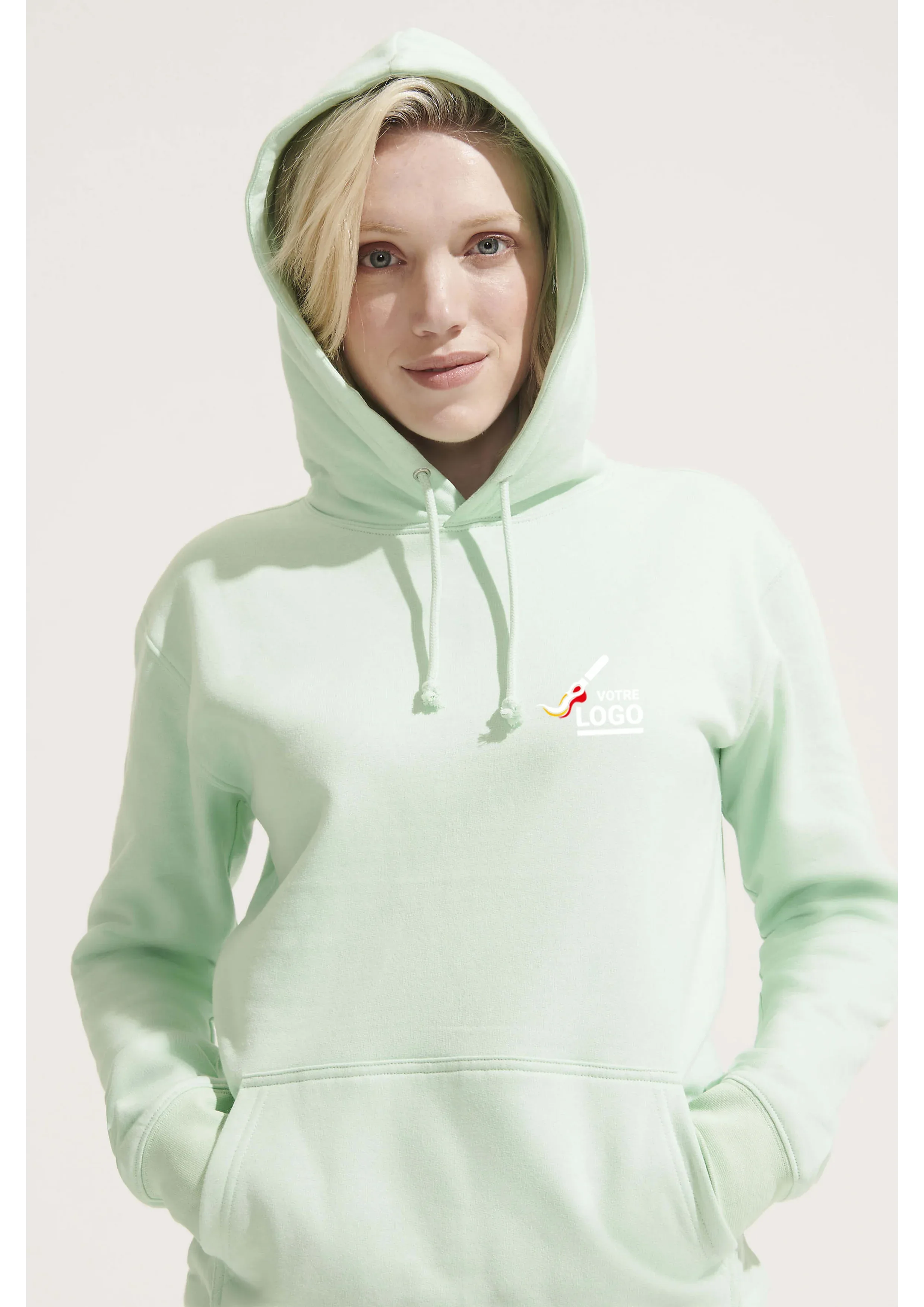 Sweat à capuche Éco personnalisé unisexe