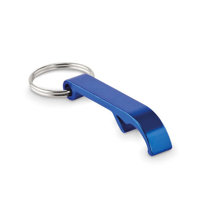 Porte-clés décapsuleur aluminium personnalisé bleu