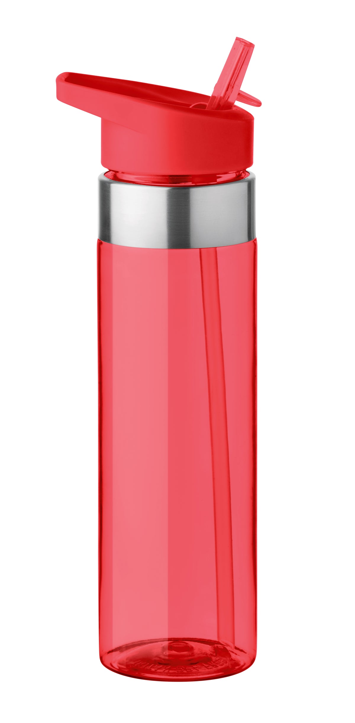 Gourde en tritan 650ml personnalisée, Rouge Transparent