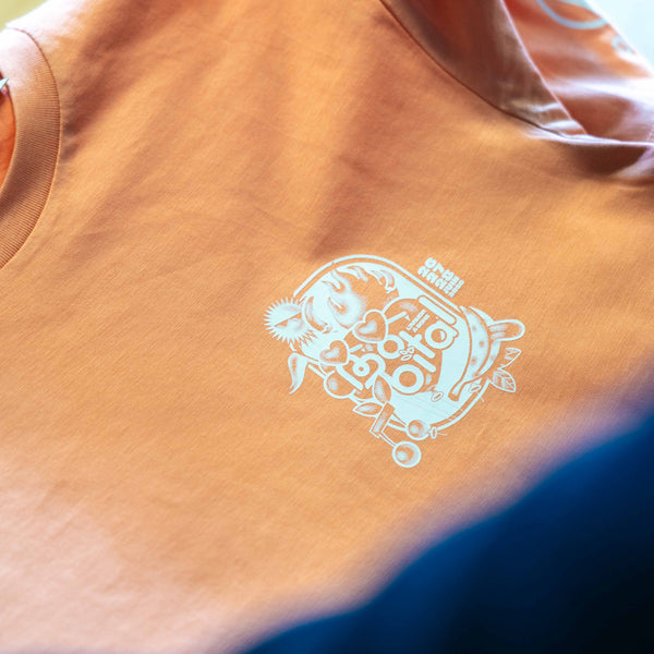 2000 t-shirts Legend Orange Pop en DTF flocage pour les bénévoles d'un festival