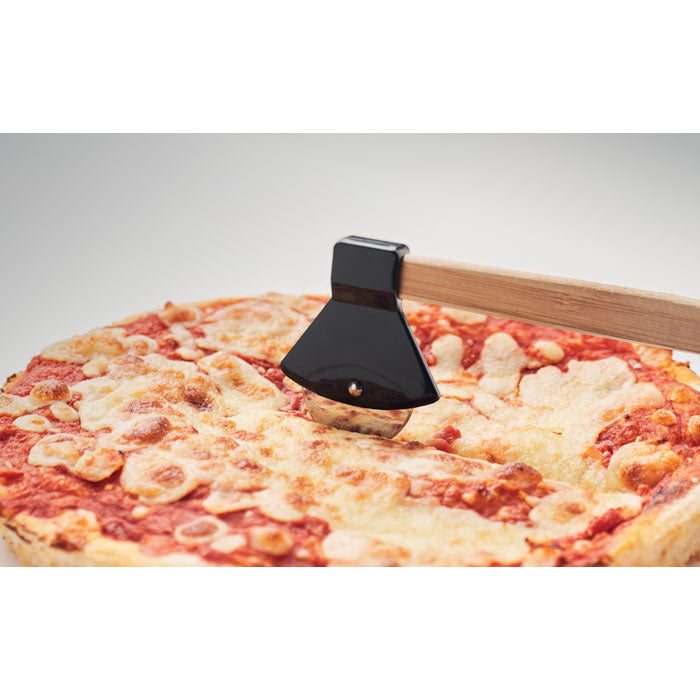 Coupe-pizza hache bambou personnalisé