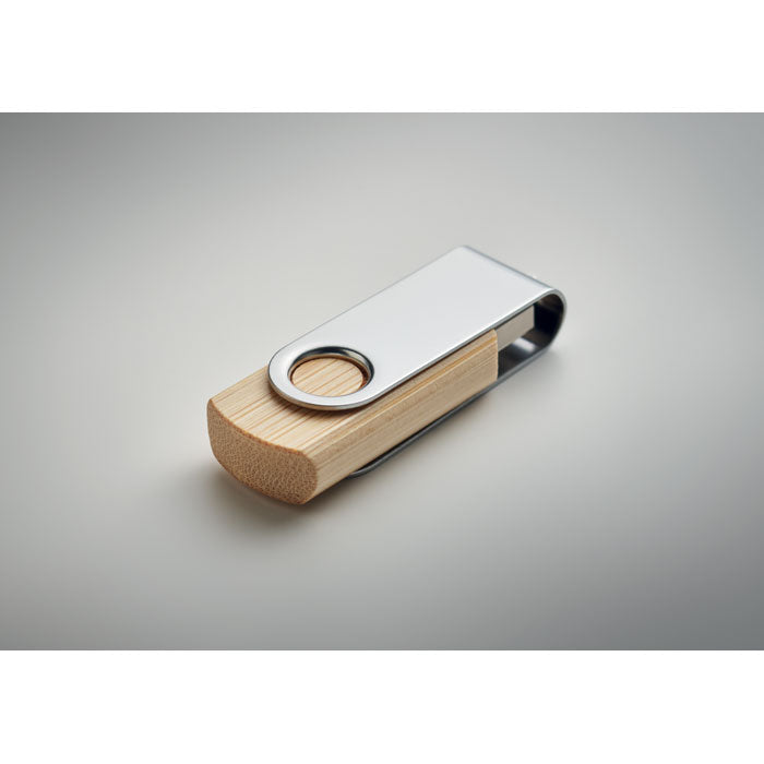 Wooden USB flash drive with metal cover