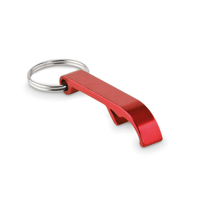 Porte-clés décapsuleur aluminium personnalisé rouge