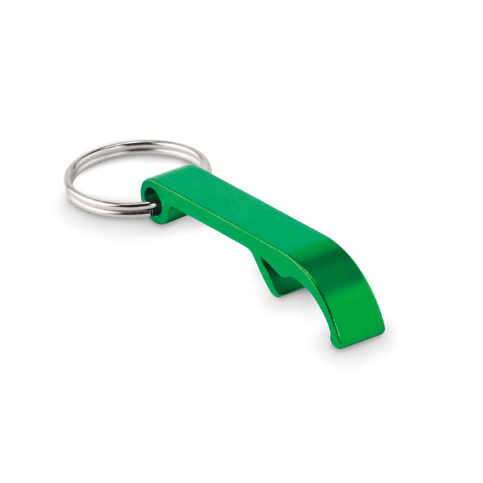 Porte-clés décapsuleur aluminium personnalisé vert