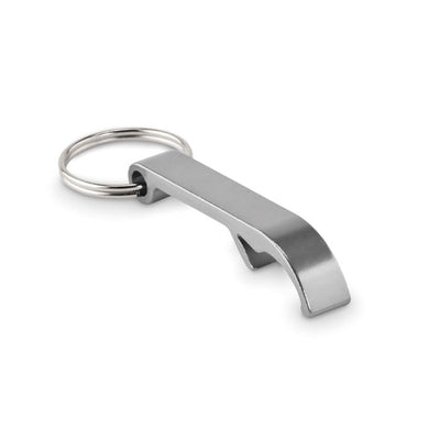 Porte-clés décapsuleur aluminium personnalisé argent
