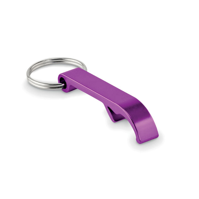 Porte-clés décapsuleur aluminium personnalisé violet