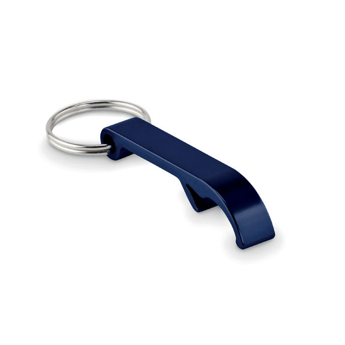 Porte-clés décapsuleur aluminium personnalisé bleu marine