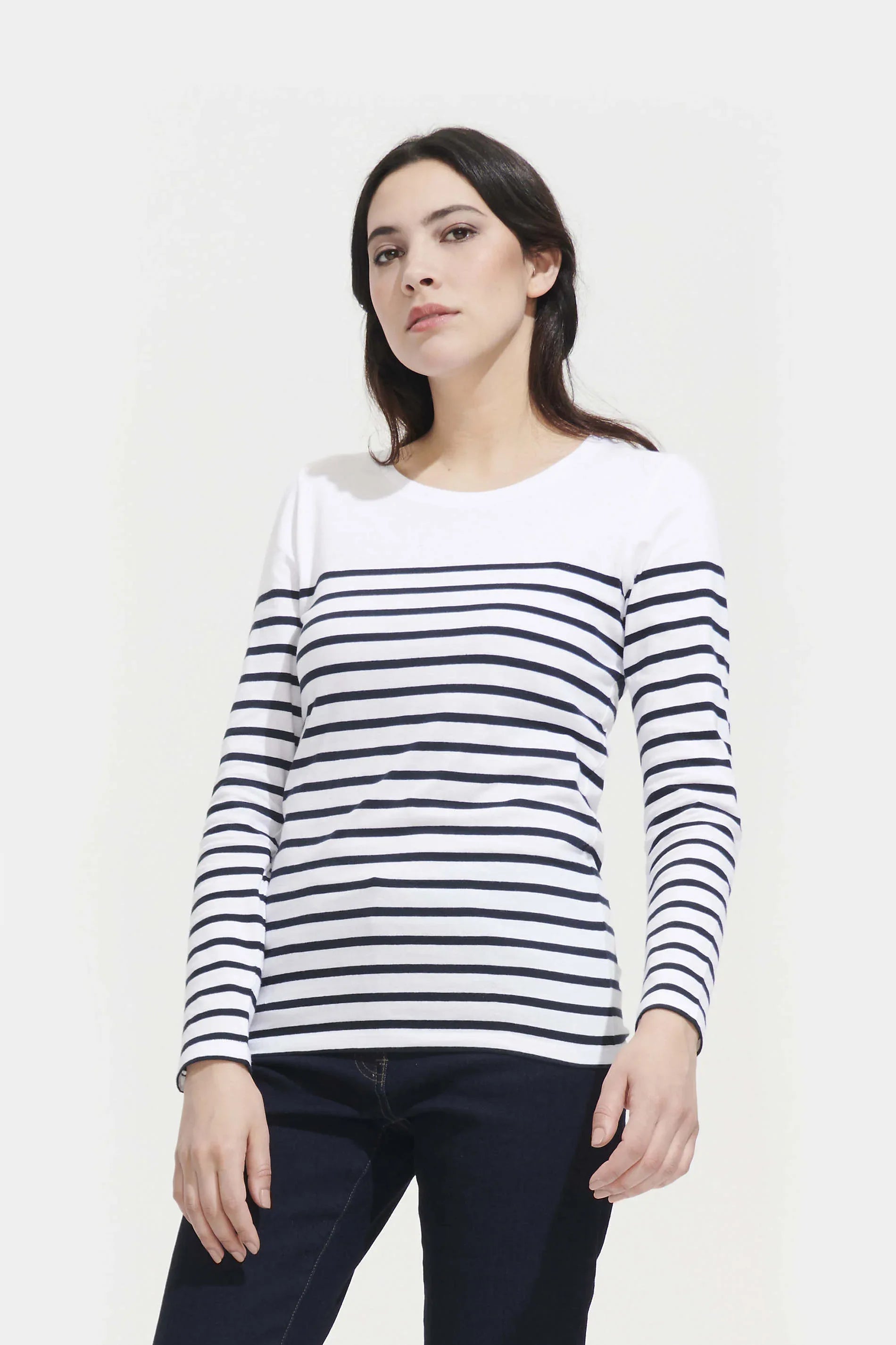 T-shirt Premium marinière personnalisé femme