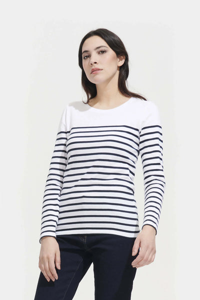 T-shirt Premium marinière personnalisé femme